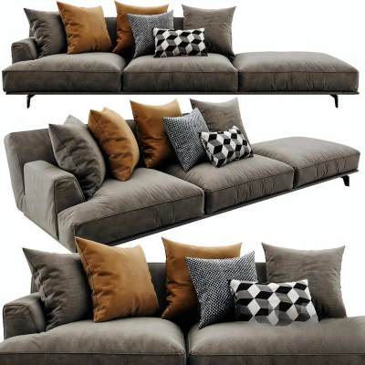 现代布艺多人沙发-14